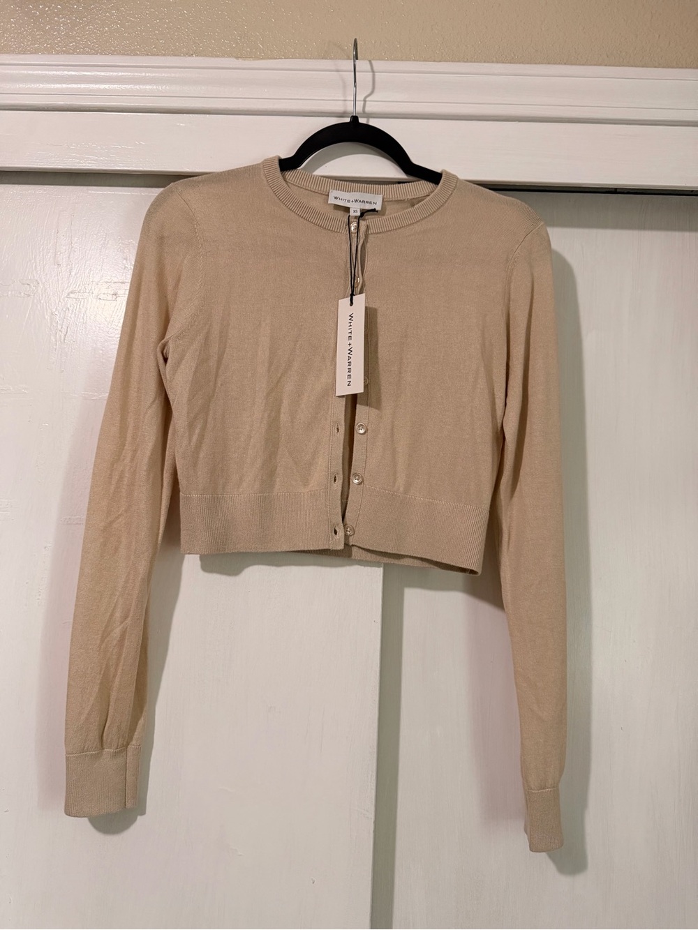 Weekend Max Mara Neutral Beige Cropped Cardigan